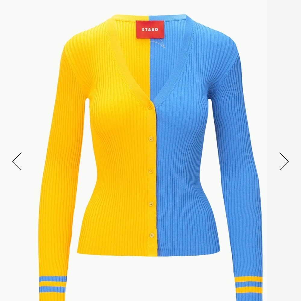 Staud NFL cargo sweater Los Angeles chargers